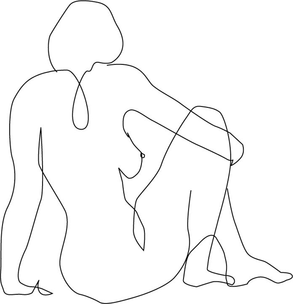 drawing of nude for wire wall art